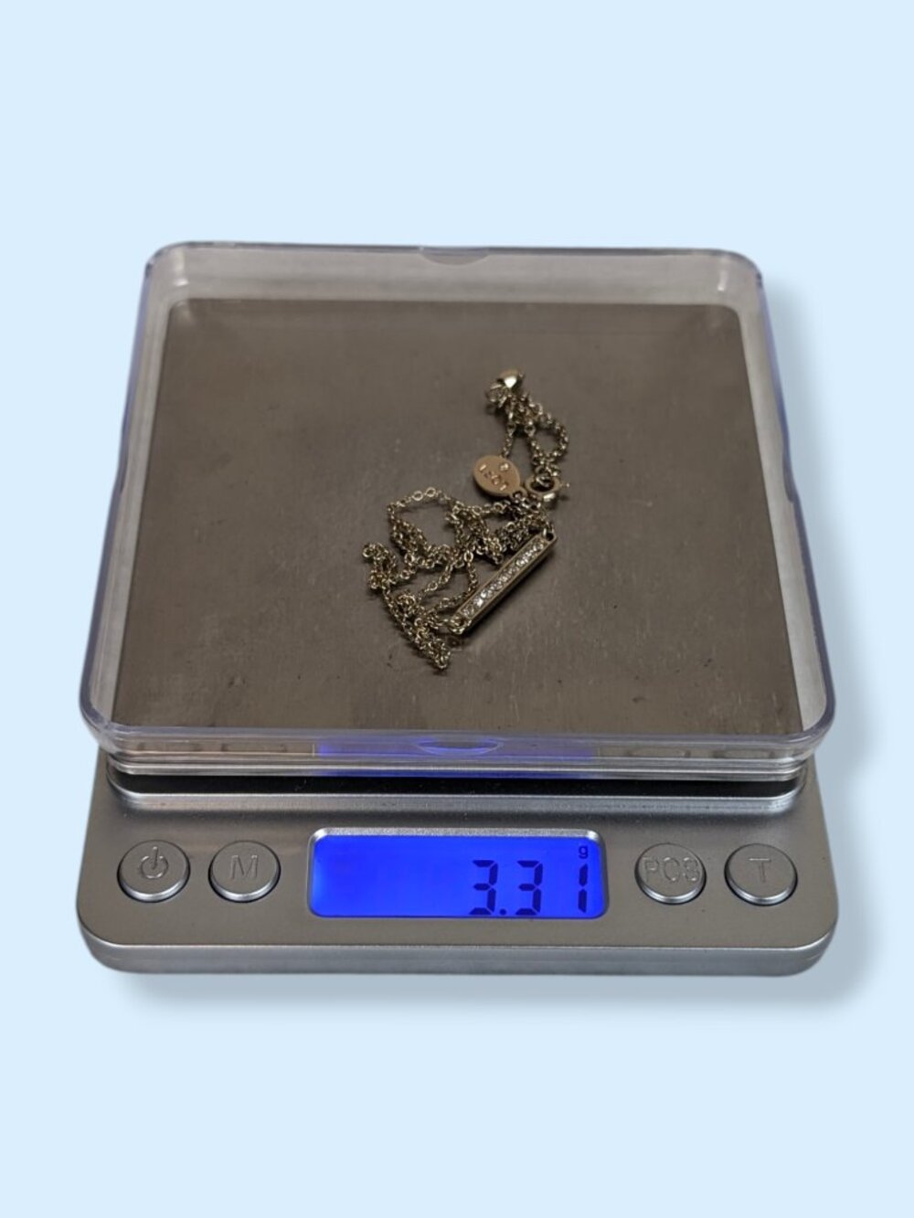 (2/$20) LOFT White Rhinestone Pendant Necklace - Picture 5 of 5